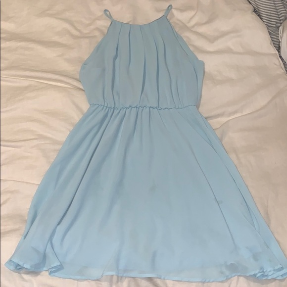 light blue semi formal dress